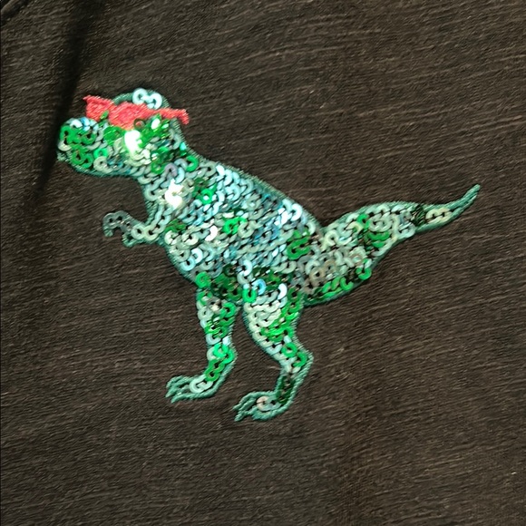 Torrid Black T-Shirt with Green Dinosaur - Picture 2 of 2